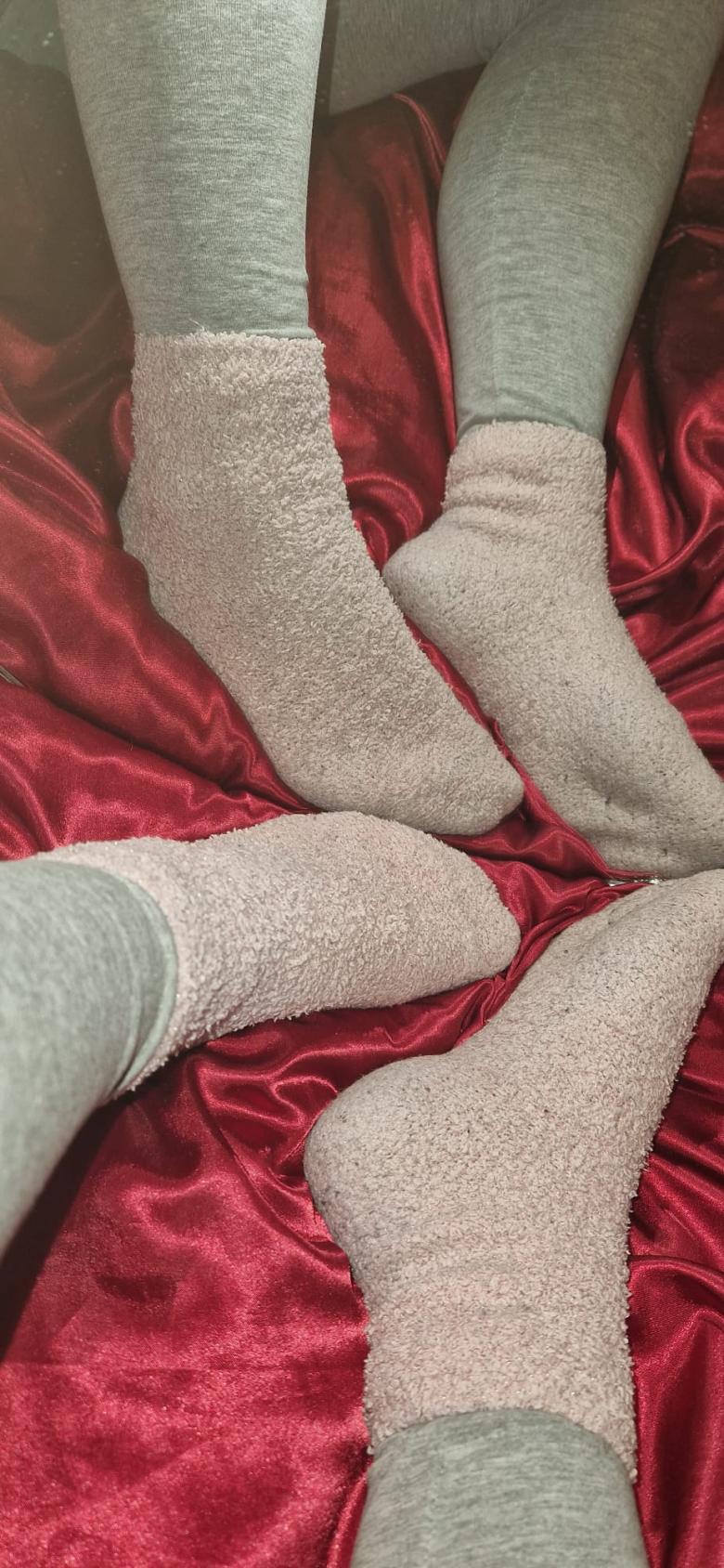 Rosa Kuschelsocken